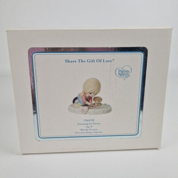 Precious Moments 154035 Growing In Grace Age 8 Share The Gift Of Love Figure - Picture 6 of 6